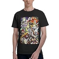 Anime Shaman King T Shirt Mens Summer Manga Round Neck Clothes Casual Short Sleeves Tee