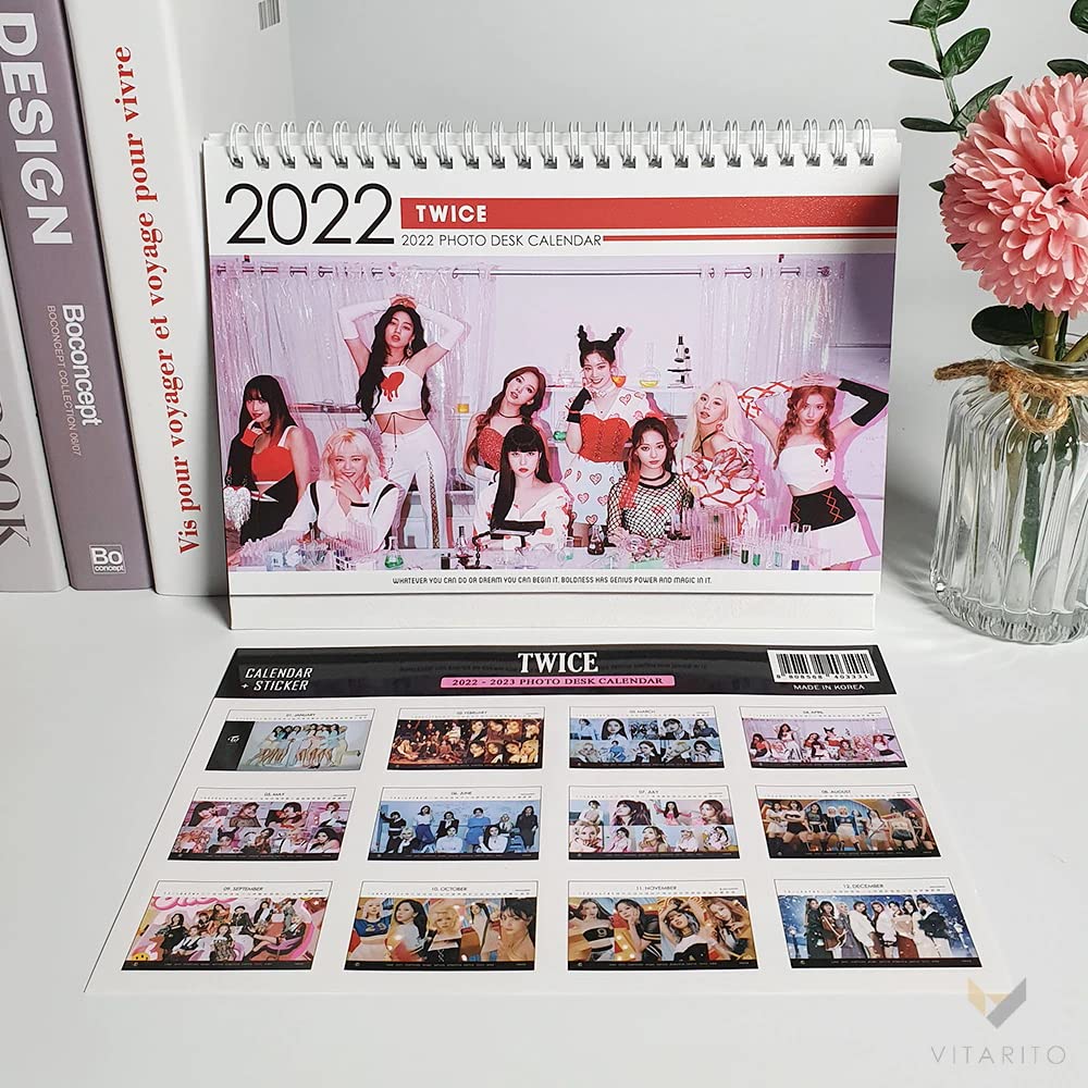 Mua 20222023 TWICE Desk Calendar with Stickers Set WHITE Ver. trên