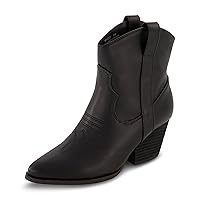 CUSHIONAIRE Women's Rocky Western boot with stitch detailing and Memory Foam padding, Wide Widths Available