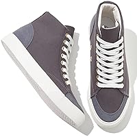 XRH Women's High Top Sneakers Canvas Shoes Black Hi Tops,Non Slip Casual Walking Shoes,White High Tops Sneakers for Women(Comfortableable,Fashion,Lace-up)