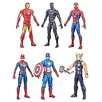 Titan Hero Series Action Figure Multipack, 6 Action Figures, 12-Inch Toys, Inspired By Marvel Comics, For Kids Ages 4 And Up (Amazon Exclusive)