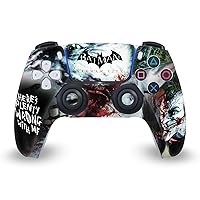 Head Case Designs Officially Licensed Batman Arkham City Joker Wrong with Me Graphics Vinyl Faceplate Sticker Gaming Skin Decal Cover Compatible with Sony Playstation 5 PS5 DualSense Controller