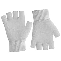 Fingerless Gloves for Women Men Winter Fingerless Mittens for Women Men Warm Knitted Gloves Typing Half Finger Gloves…