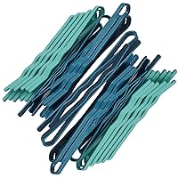 Topkids Accessories 24pc Bright Coloured Kirby Grip, Hair Clip, Bobby Pins, Simple Clips For Everyday Use, For Women & Men, Girls & Boys, Unisex Hair Pins (Aqua Blues)