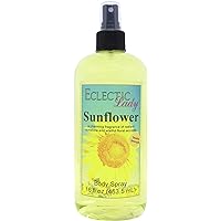 Sunflower Body Spray (Double Strength), 16 ounces, Body Mist for Women with Clean, Light & Gentle Fragrance, Long Lasting Perfume with Comforting Scent for Men & Women, Cologne with Soft, Subtle Aroma