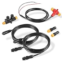 NMEA 2000 Dual Device Starter Kit Backbone Cables Drop Cables Dual Tee Connector Terminators Kits IP67 Waterproof Stable Connection