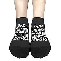 I'm Not Swearing I'm Using My Workout Words Crew Socks Women Cotton Socks For Mens