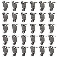 Claw Drywall Picture Hanger, 30Pcs Nail-Free Picture Hangers Easy Tool-Free Drywall Art Hanger Hooks for Photo Frame, Small Mirrors, Artworks (Black)