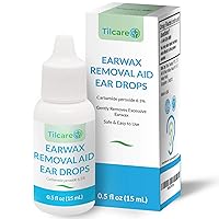 Ear Wax Removal Drops for Clogged Ears by Tilcare - Earwax softening Drops that are effective for Ear Cleaning of Adults and Kids - Earwax Remover Drops that safely and gently wash the ear - 0.5 FL OZ