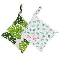 ERINGOGO 2pcs Baby Diaper Bag Comestic Pounch Baby Diaper Pouch Tropical Leaves Pounch Pool Sack Backpack Diaper Bag Diaper Bag Holder Beach Zippered Hanging Bag Diapers Travel Flat Cloth