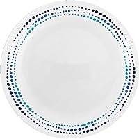 Corelle Dinnerware Set (4pc Set, Ocean Blues)-Set for 4 | Includes 4 x Dinner Plates | 80% Recycled Glass | 3 X More Durable, Half the Space & Weight of Traditional Ceramic