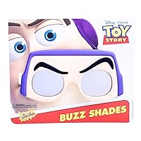 Sun-Staches Official Disney Toy Story Sunglasses | Woody, Buzz, Jesse, or Forky Costume Accessory Mask