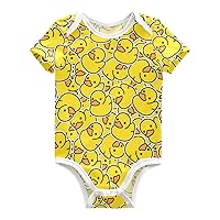 Baby Boy Girl Bodysuits Short Sleeve Unisex Newborn Outfit Clothes Jumpsuit Bodysuit for Babies 0-24 Months