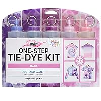 Tulip One-Step Tie-Dye Tiara Kit, Pink & Purple Fabric Dye, 5 Colors