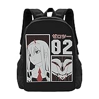 Anime Darling In The Cartoon Franxx Backpack Unisex Large Capacity Knapsack Casual Travel Daypack Adjustable Bags
