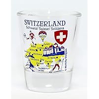 Switzerland Landmarks and Icons Collage Shot Glass