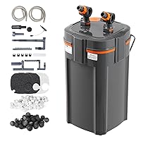 VEVOR Aquarium Filter 264GPH, 3-Stage Canister Filter 75 Gallon, Ultra-Quiet Internal Aquarium Filter with UV Protection, Submersible Power Filter with Multiple Function for Fish Tanks, 11W