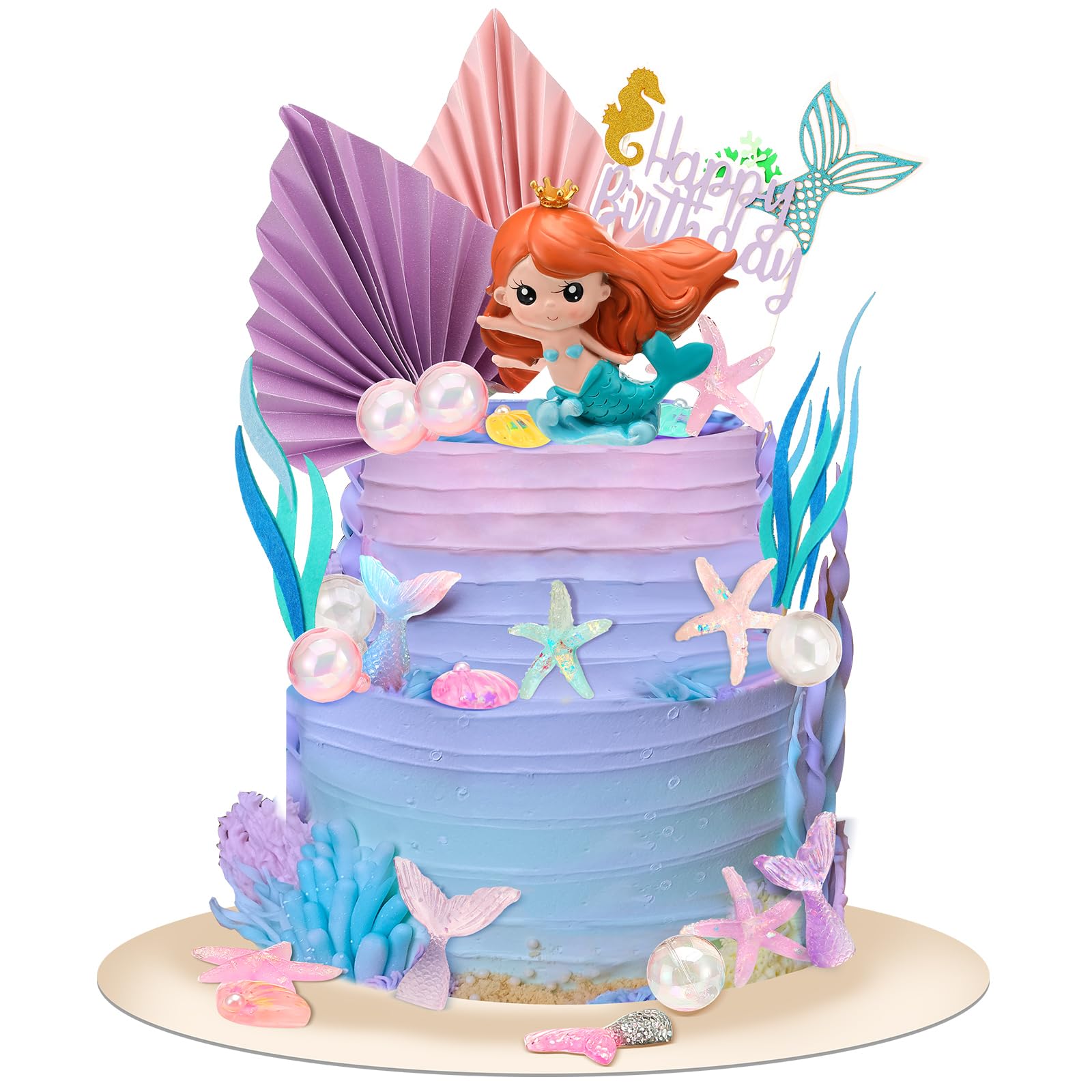 Mua 25 Pcs Mermaid Under The Sea Cake Toppers Kit with Little ...