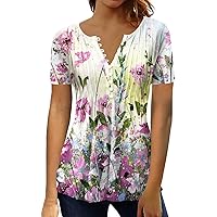 Casual Tops for Women Cute Summer Tops for Women 3/4 Sleeve Tunic Tops for Women Yellowstone Shirt Tie Front Tops for Women Birthday Boy Shirt 2 Quackity My Beloved Shirt Purple M