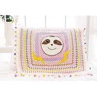(Sloth Stlye DIY Baby Blanket Knitting Kit - Crochet Kit | Craft Amigurumi Knit and Crochet Kit DIY Crochet Kit Includes Crochet Yarn, Hook, and Needles