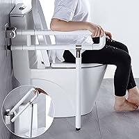 Handicap Toilet Grab Bars - 29.5 Inch Foldable Toilet Safety Rails Stainless Steel Bathroom Flip-Up Handicap Rails Anti Slip Shower Handrail for Elderly Pregnant Seniors Disabled Injury