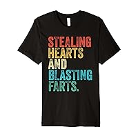Stealing Hearts And Blasting Farts Valentines Day Funny Men Premium T-Shirt