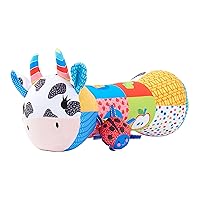 Blossom Farm Martha Moo Tummy Time Roller, Physical Development and Hand Eye Coordination, Kids Toys for Ages 0+, Amazon Exclusive