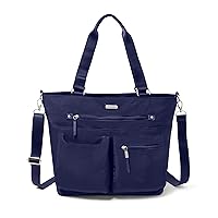 Baggallini Any Day Tote with RFID Phone Wristlet - Crossbody Tote Bag for Women - Lightweight Travel Bag