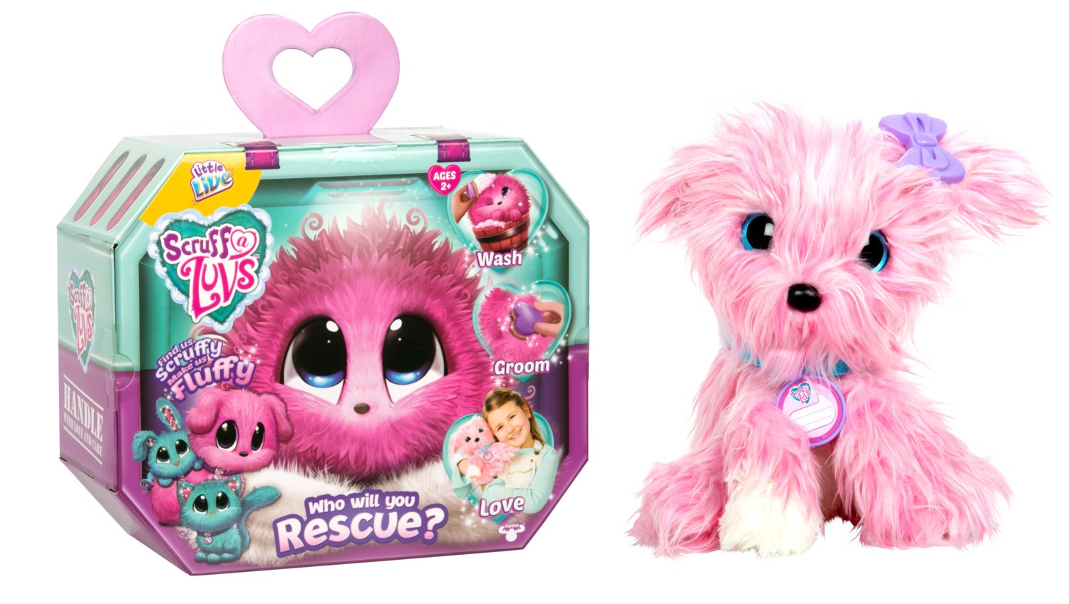 Little Live Scruff-A-Luvs Plush Mystery Rescue Pet - Pink