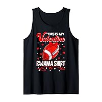 This Is My Valentines Football Pajama For Kids Boys Men Tank Top