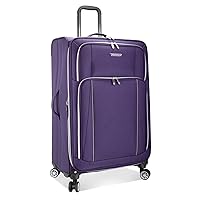 Traveler's Choice Lares Softside Expandable Luggage with Spinner Wheels, Purple, Checked 30-Inch