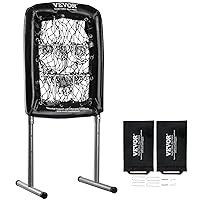 VEVOR 9 Hole Baseball Net,20x30in Softball Baseball Training Equipment for Hitting Pitching Practice, Height Adjustable Trainer Aid with Strike Zone & 4 Ground Stakes, for Both Youth&Adults
