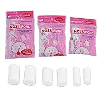 plplaaoo Nose Bleed Stopper,Cotton Nosebleed Plugs,Nose Bleed Stopper Kids,Bloody Nose Stoppers Kids,3 Bags Nose Cotton Pads Different Sizes Quickly Stop Bleeding Rolled Cotton Ball for Nosebleed
