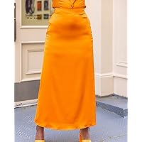 The Drop Women's Burnt Orange Midi Skirt by @aissatatdiallo