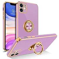 iPhone 11 Case with 360° Ring Holder, Shockproof Slim Kickstand Magnetic Support Car Mount Women Men Non-Slip Protective Phone Case for iPhone 11 6.1
