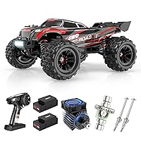 Hosim 2845 Brushless 60+ KMH 4WD High Speed RC Monster Truck, 1:16 Scale RC Car All Terrain Off-Road Waterproof 2.4GHZ Hobby Grade Remote Control Vehicle for Adults Children (Black Red)