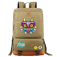Casual Canvas Large Capacity Bookbag The Legend of Zelda Graphic Knapsack Wear Resistant Laptop Backpack