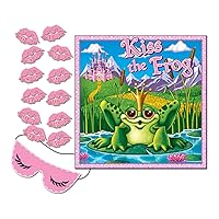 Kiss The Frog Party Game (mask & 12 lips included) Party Accessory (1 count) (1/Pkg)