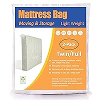 Mattress Bag for Moving and Storage, Fits Twin and Full Size Mattress, 2 Pack