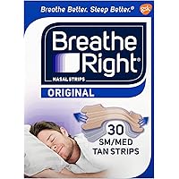 Breathe Right Nasal Strips Original Tan Small/Medium 30 ea (Pack of 6)