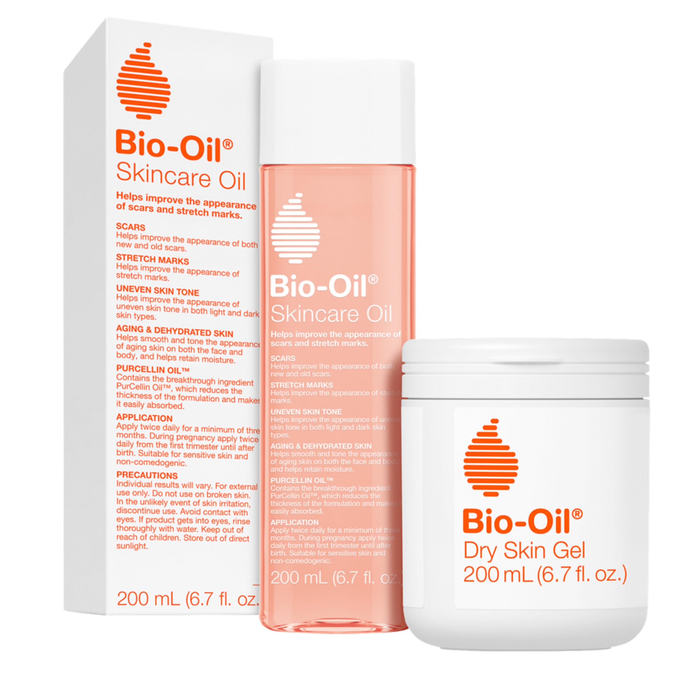 Bio-Oil Skincare Oil Body Oil with Bio-Oil Dry Skin Gel, Full Body Skin Moisturizer