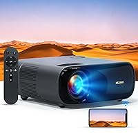 NexiGo PJ40 Projector with WiFi and Bluetooth, Native 1080P, 4K Supported, Projector for Outdoor Movies, 300 Inch, Zoomable, 20W Speakers, Home Theater, Compatible w/TV Stick, iOS, Android (Black)