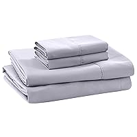 Modern Threads Soft Microfiber Solid Sheets - Luxurious Microfiber Bed Sheets - Includes Flat Sheet, Fitted Sheet with Deep Pockets, & Pillowcases Lilac Marble Queen