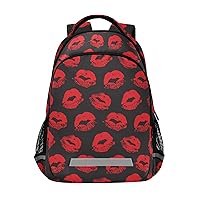 ALAZA Sexy Red Lips Kiss Prints Backpack Purse for Women Men Personalized Laptop Notebook Tablet School Bag Stylish Casual Daypack, 13 14 15.6 inch