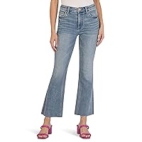 KUT from the Kloth Kelsey Fab Ab Ankle Flare in Comprehensive Jeans for Women, High-Rise and Belt Loops