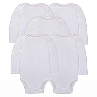 Lamaze baby-boys Unisex Long Sleeve Cotton Bodysuit for Baby and Infant, Snap ClosureLayette Set