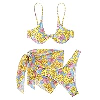 2 Piece High Waisted Swimsuits for Women Underwire Womens Brazilian Bikini Swimsuits Black Tankini Top