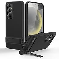 for Samsung Galaxy S24 Plus Case, Kickstand S24 Plus Cover with 3 Stand Modes, Military-Grade Drop Protection, Shockproof Slim Phone Case with Patented Kickstand, Boost Series, Black