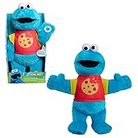 SESAME STREET Sing-Along Cookie Monster 13-inch Plushie Stuffed Animal, Recycled Filling, Blue, Kids Toys for Ages 18 Month by Just Play