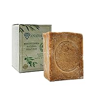 Anatolia Soap Mesopotamia Savon De Alep 7 oz 100% Pure Olive Oil Big Soap Bar Organic Handmade Natural Castille Body For Men And Women 1 Count (pack Of 1)